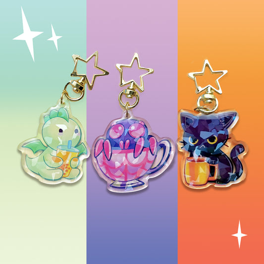 Hydration Check ☆ Holographic Epoxy Charms