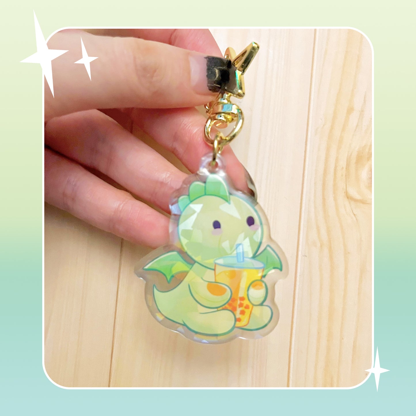 Hydration Check ☆ Holographic Epoxy Charms