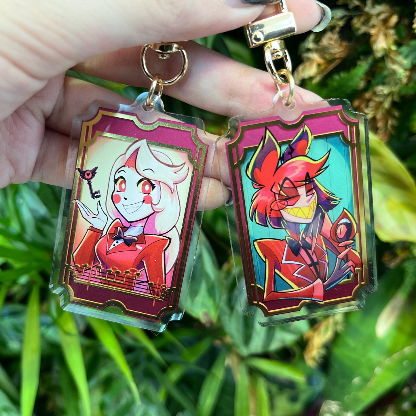 Hazbin Hotel ☆ Gold Foil Acrylic Charms