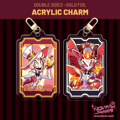 Hazbin Hotel ☆ Gold Foil Acrylic Charms