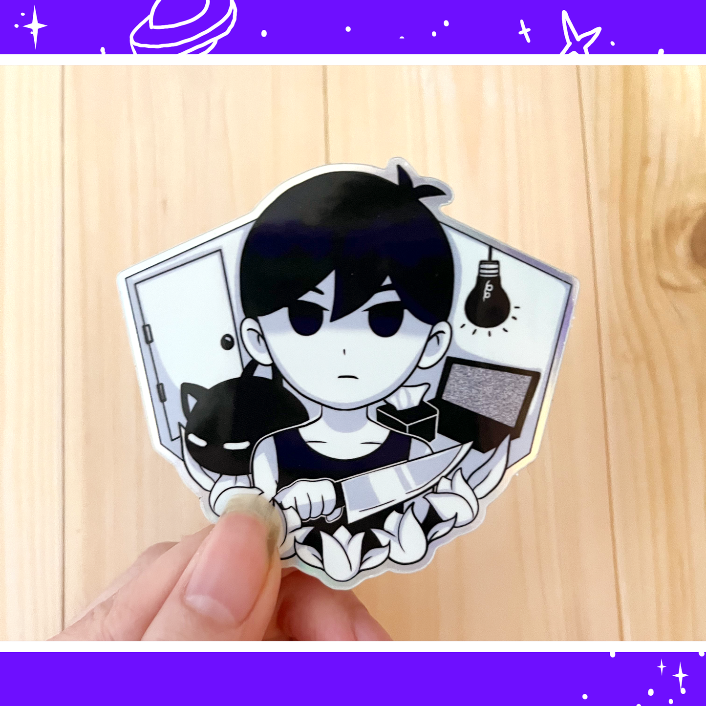 Omori Flower Friends ☆ Holographic Stickers