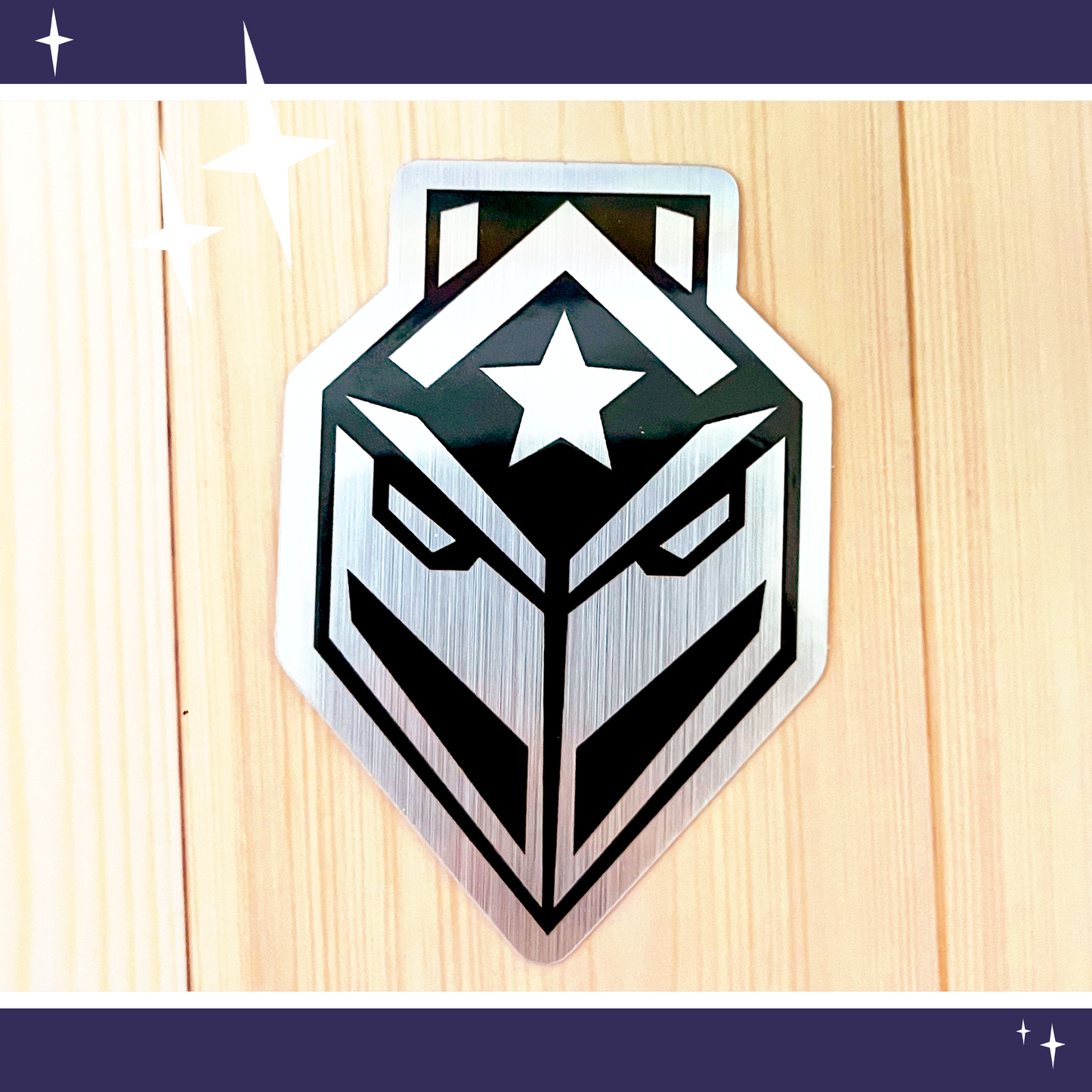 Nova SWARM Badge ☆ Brushed Aluminum Sticker