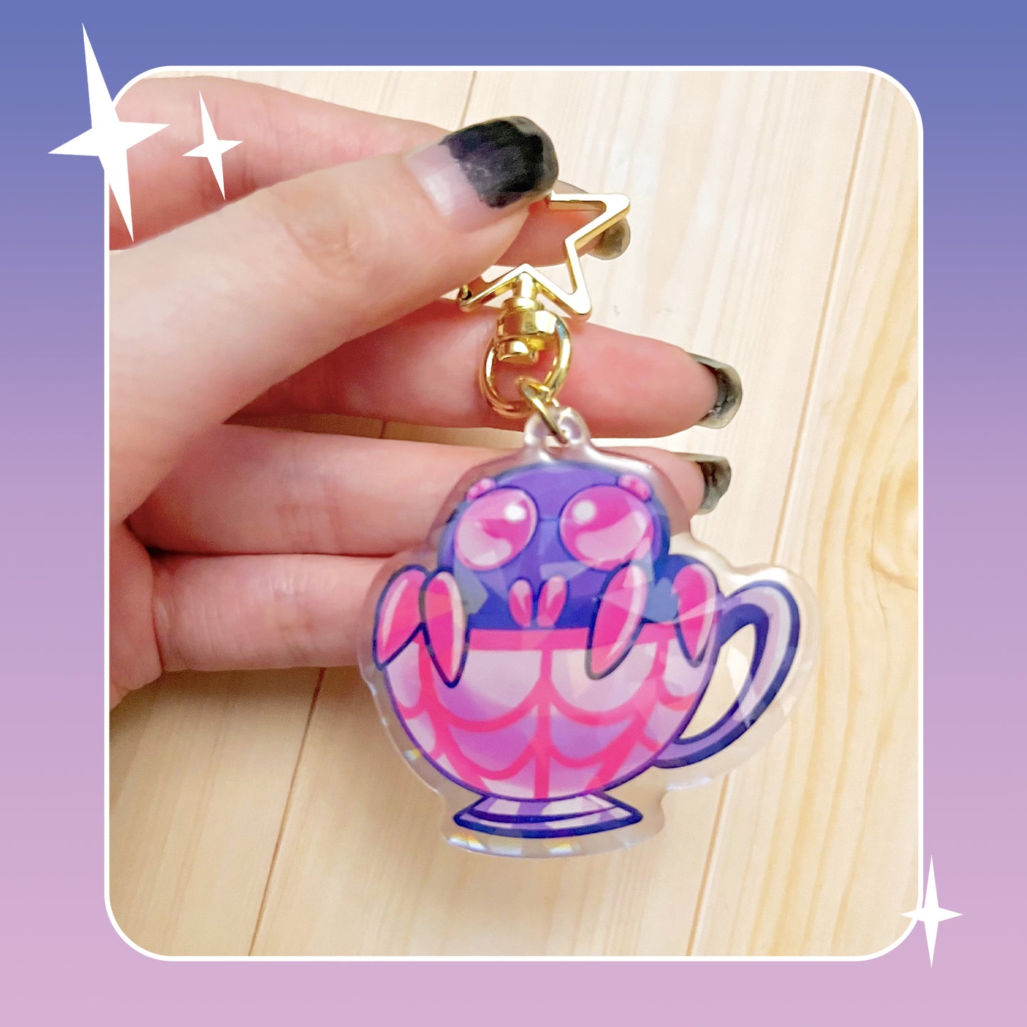 Hydration Check ☆ Holographic Epoxy Charms