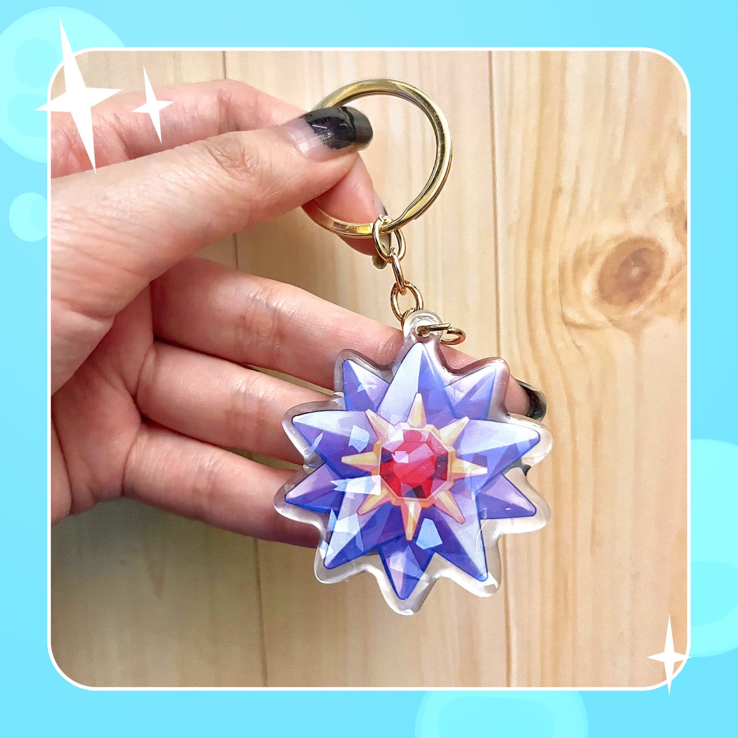 Starmie ☆ Holographic Epoxy Charm