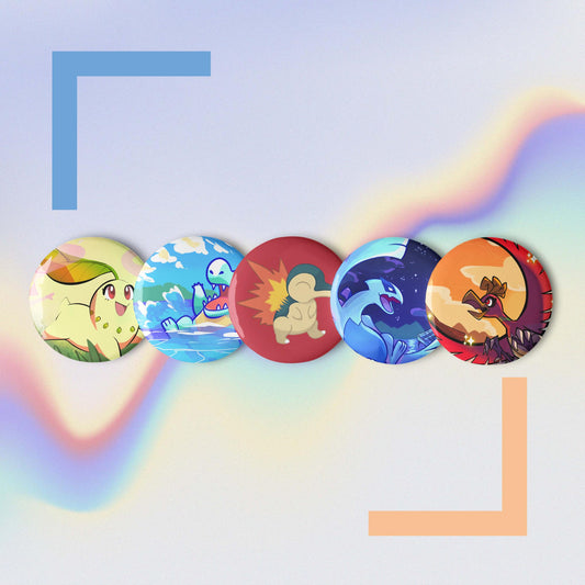 Johto Set ☆ Pin Buttons